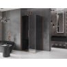 Cabină de duș glisantă Mexen Velar L 110 x 80 cm, grafit, aur roz - 871-110-080-43-60
