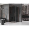 Mexen Velar L 110 x 85 cm-es tolóajtós zuhanykabin, grafit, rózsaarany - 871-110-085-43-60