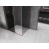 Mexen Velar L 110 x 85 cm-es tolóajtós zuhanykabin, grafit, rózsaarany - 871-110-085-43-60