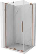 Mexen Velar L cabină de duș glisantă 90 x 75 cm, transparent, cupru periat - 871-090-075-03-65