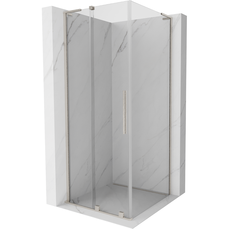 Mexen Velar L cabina de duș glisantă 120 x 120 cm, transparentă, nichel periat - 871-120-120-03-97
