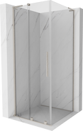 Mexen Velar L tolóajtós zuhanykabin 120 x 120 cm, átlátszó, ecsetelt nikkel - 871-120-120-03-97