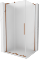 Mexen Velar L cabină de duș glisantă 90 x 100 cm, înghețat, cupru periat - 871-090-100-33-65