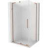 Cabină de duș glisantă Mexen Velar L 100 x 85 cm, înghețată, cupru periat - 871-100-085-33-65