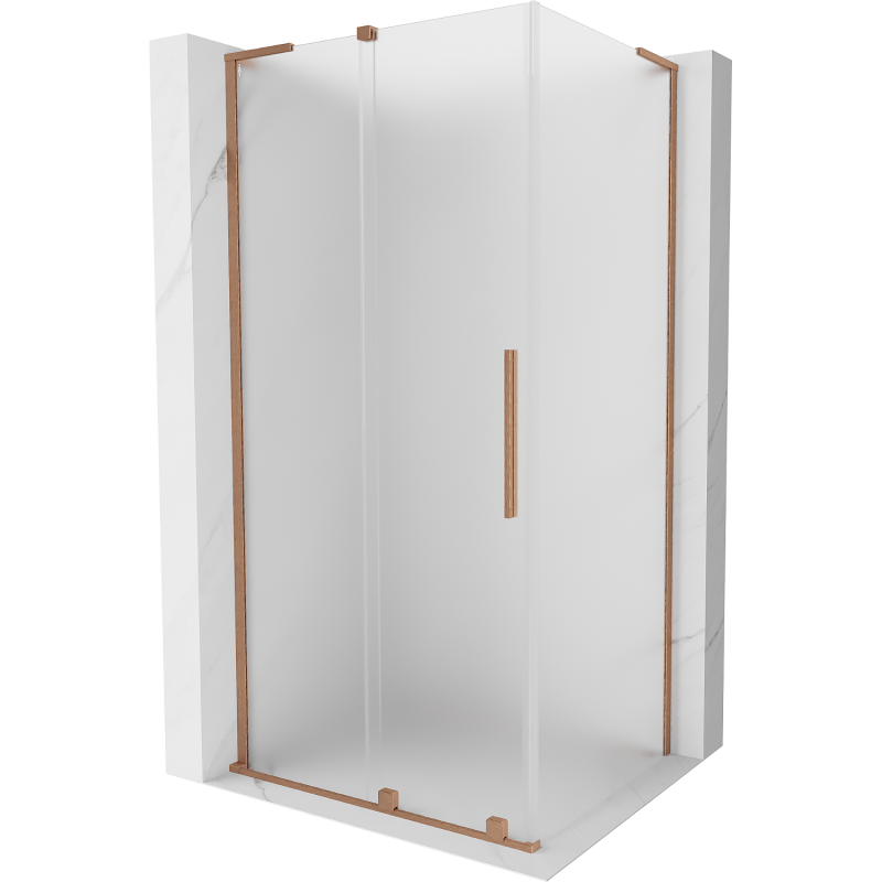Mexen Velar L cabină de duș glisantă 120 x 80 cm, mat, cupru periat - 871-120-080-33-65