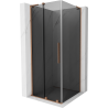 Cabină de duș glisantă Mexen Velar L 110 x 110 cm, grafit, cupru periat - 871-110-110-43-65