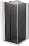 Cabină de duș glisantă Mexen Velar L 110 x 110 cm, grafit, cupru periat - 871-110-110-43-65