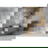 Mexen Rio cabină de duș semicirculară 80 x 80 cm, fumat, crom + cadă Flat, alb - 863-080-080-01-30-4110