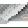 Mexen Rio cabină de duș semicirculară 80 x 80 cm, fumat, crom + cadă Flat, alb - 863-080-080-01-30-4110