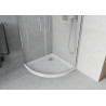 Mexen Rio 90 x 90 cm félköríves zuhanykabin, homályos, króm + Flat tálca, fehér - 863-090-090-01-30-4110