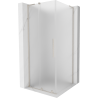 Cabina de duș glisantă Mexen Velar L 100 x 100 cm, înghețat, nichel periat - 871-100-100-33-97