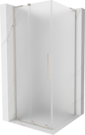 Mexen Velar L zuhanykabin tolóajtóval 110 x 110 cm, fagyott üveg, szálcsiszolt nikkel - 871-110-110-33-97