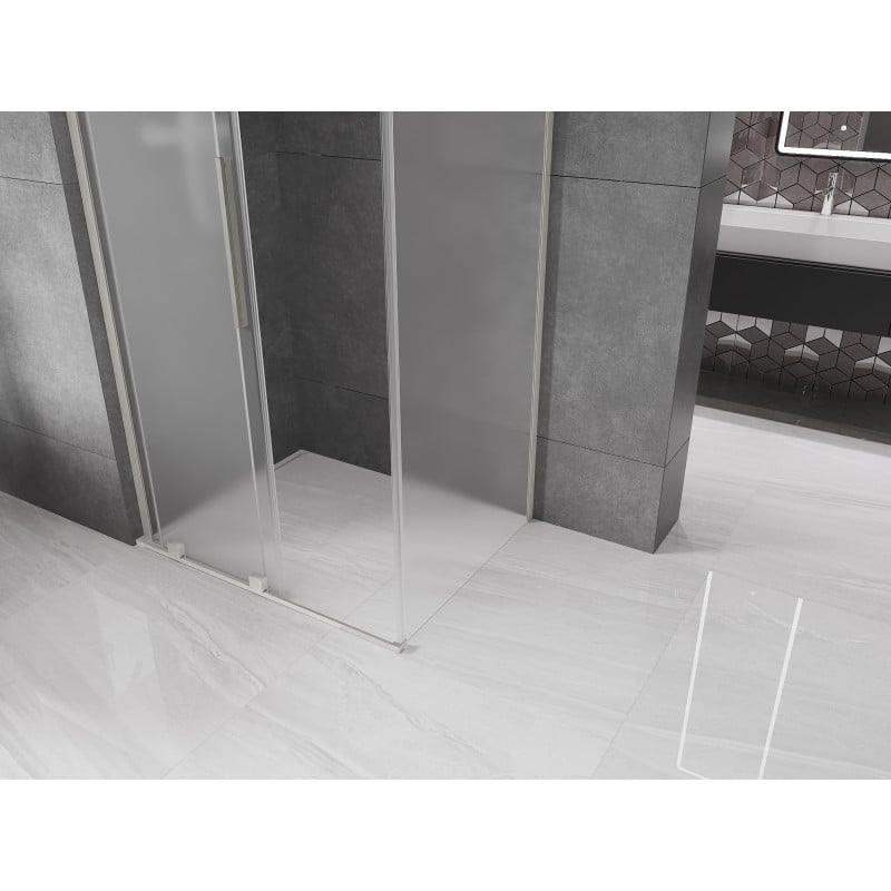 Mexen Velar L cabină de duș culisantă 90 x 110 cm, mat, nichel periat - 871-090-110-33-97