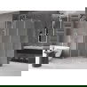 Mexen Velar L cabină de duș glisantă 100 x 85 cm, înghețat, nichel periat - 871-100-085-33-97