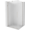 Cabină de duș glisantă Mexen Velar L 110 x 85 cm, alb perlat, nichel periat - 871-110-085-33-97