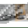 Cabina de duș Mexen Rio semicirculară 80 x 80 cm, transparent, crom + cadă Flat, negru - 863-080-080-01-00-4170