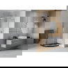 Cabina de duș Mexen Rio semicirculară 80 x 80 cm, transparent, crom + cadă Flat, negru - 863-080-080-01-00-4170