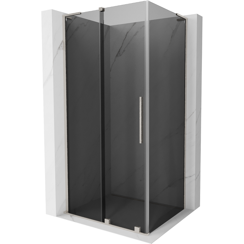 Cabină de duș glisantă Mexen Velar L 90 x 80 cm, grafit, nichel periat - 871-090-080-43-97