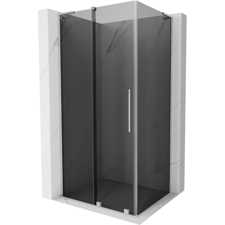 Cabină de duș glisantă Mexen Velar L 90 x 80 cm, grafit, nichel periat - 871-090-080-43-97