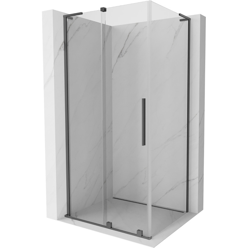 Mexen Velar L cabină de duș glisantă 100 x 85 cm, transparent, metal pistol - 871-100-085-03-95