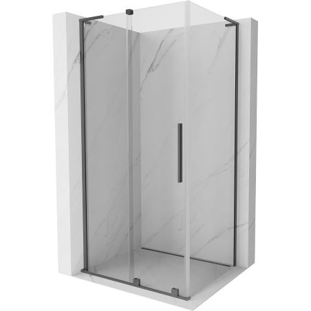 Mexen Velar L cabina de duș glisantă 120 x 100 cm, transparentă, metal pistol - 871-120-100-03-95