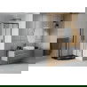 Mexen Rio cabină de duș pătrată 90 x 90 cm, transparent, neagră + cădiță Flat, neagră - 863-090-090-70-00-4170B