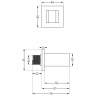 Mexen Cube suport de duș, negru - 79350-70
