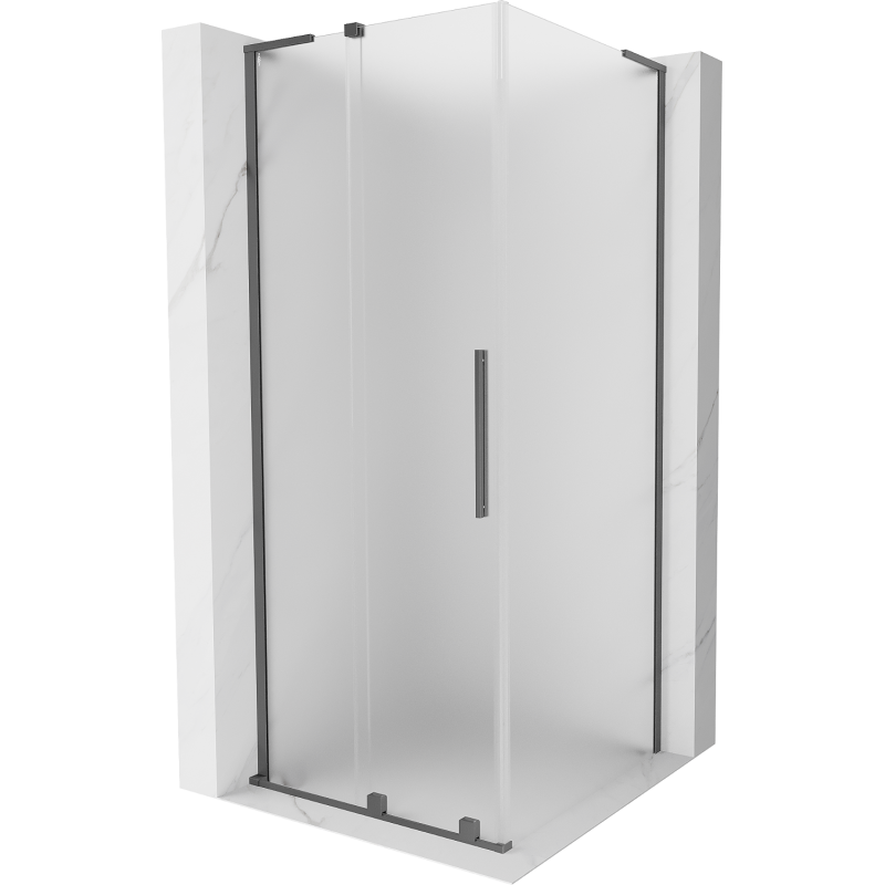 Cabină de duș glisantă Mexen Velar L 120 x 120 cm, mată, gun metal - 871-120-120-33-95