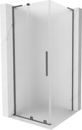 Mexen Velar L eltolható zuhanykabin 120 x 120 cm, homályos, gun metal - 871-120-120-33-95