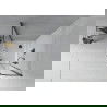 Cabina de duș Mexen Rio semicirculară 80 x 80 cm, transparent, neagră + cadă Flat, albă - 863-080-080-70-00-4110B