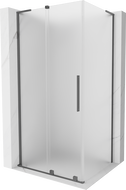 Mexen Velar L cabină de duș culisantă 110 x 120 cm, înghețat, gun metal - 871-110-120-33-95