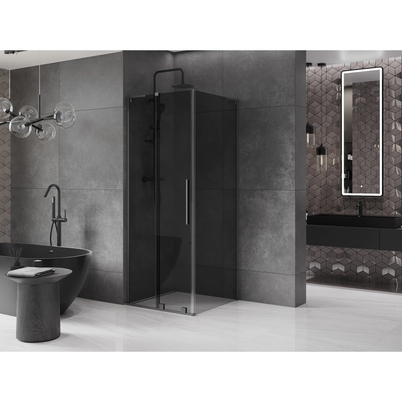 Mexen Velar L cabina de duș glisantă 120 x 120 cm, grafit, gun metal - 871-120-120-43-95