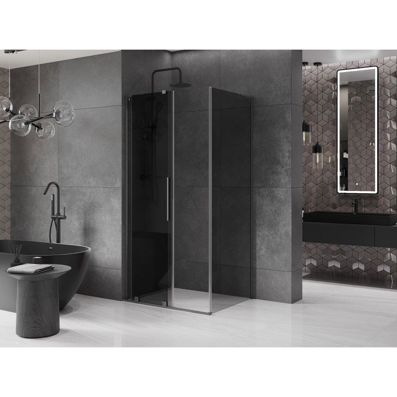 Mexen Velar L cabină de duș glisantă 90 x 100 cm, grafit, gun metal - 871-090-100-43-95
