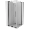 Cabină de duș culisantă Mexen Velar L 90 x 90 cm, transparentă, gri armat periat - 871-090-090-03-66