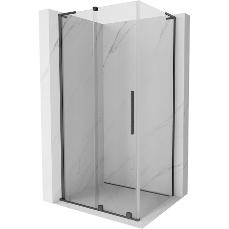 Mexen Velar L cabină de duș glisantă 120 x 70 cm, transparent, gri armat periat - 871-120-070-03-66