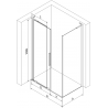 Mexen Velar L cabină de duș glisantă 120 x 100 cm, transparent, gri pistol periat - 871-120-100-03-66