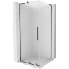 Mexen Velar L cabină de duș culisantă 90 x 90 cm, mat, gri închis periat - 871-090-090-33-66