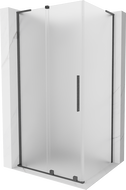 Mexen Velar L cabină de duș glisantă 100 x 80 cm, înghețat, gri pistol periat - 871-100-080-33-66