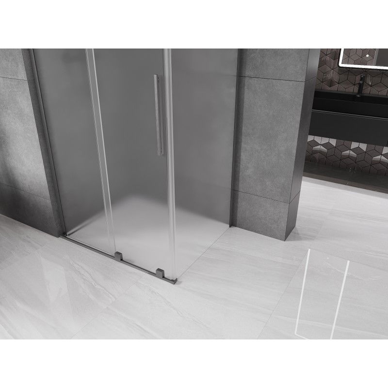 Mexen Velar L cabină de duș culisantă 110 x 70 cm, mat, gri armă periat - 871-110-070-33-66