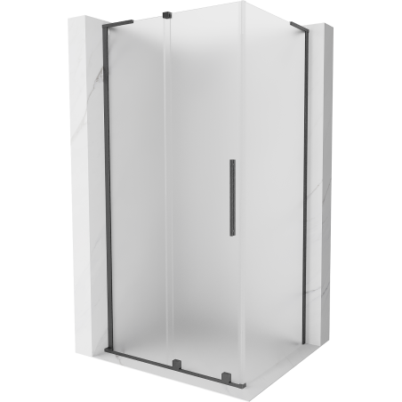 Cabină de duș culisantă Mexen Velar L 120 x 85 cm, sablată, gri armat periat - 871-120-085-33-66