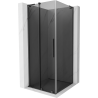 Mexen Velar L cabină de duș glisantă 90 x 90 cm, grafit, gun gray periat - 871-090-090-43-66