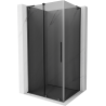 Mexen Velar L cabină de duș glisantă 90 x 80 cm, grafit, gri metalic periat - 871-090-080-43-66