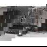 Cabină de duș glisantă Mexen Velar L 100 x 85 cm, grafit, gri pistaciu periat - 871-100-085-43-66