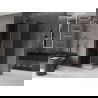 Cabină de duș glisantă Mexen Velar L 100 x 85 cm, grafit, gri pistaciu periat - 871-100-085-43-66