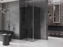 Mexen Velar L cabină de duș glisantă 120 x 100 cm, grafit, gri armat - 871-120-100-43-66