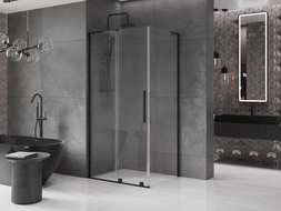 Mexen Velar L cabină de duș glisantă 110 x 70 cm, transparent, negru - 871-110-070-03-70