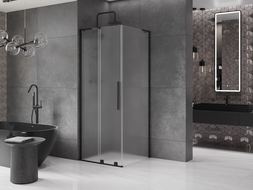 Cabină de duș glisantă Mexen Velar L 100 x 100 cm, mat, negru - 871-100-100-33-70
