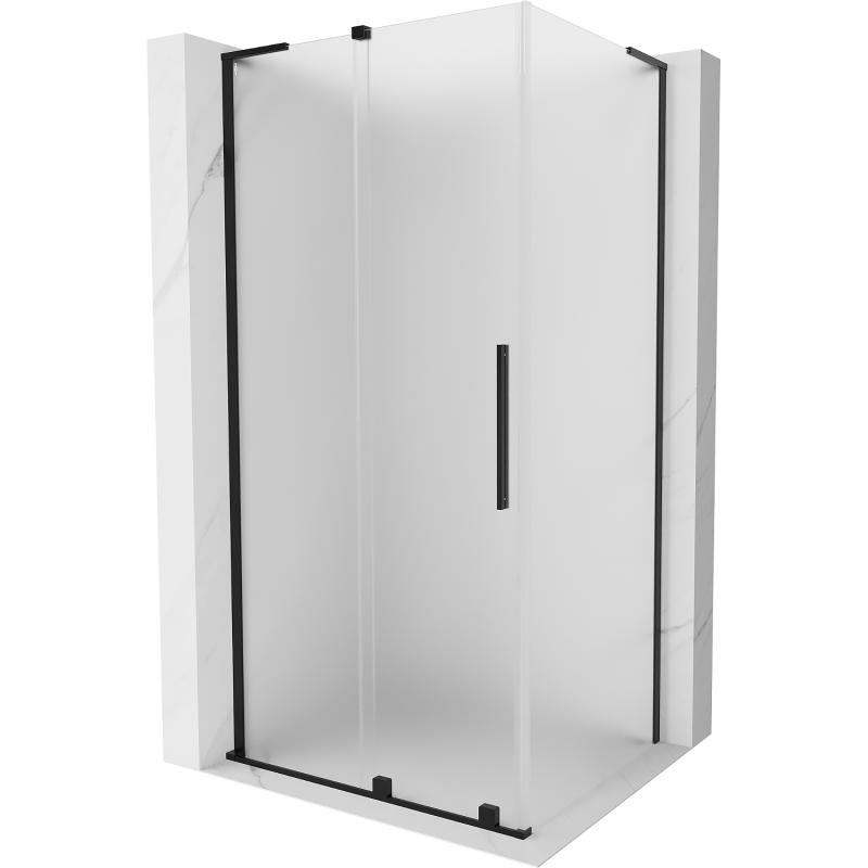 Mexen Velar L cabină de duș glisantă 110 x 70 cm, sablat, negru - 871-110-070-33-70