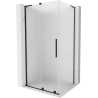 Cabină de duș culisantă Mexen Velar L 110 x 85 cm, frostat, negru - 871-110-085-33-70