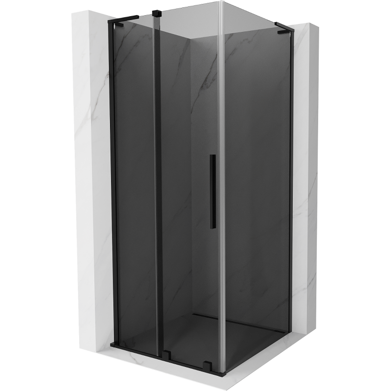 Mexen Velar L cabină de duș glisantă 90 x 90 cm, grafit, negru - 871-090-090-43-70